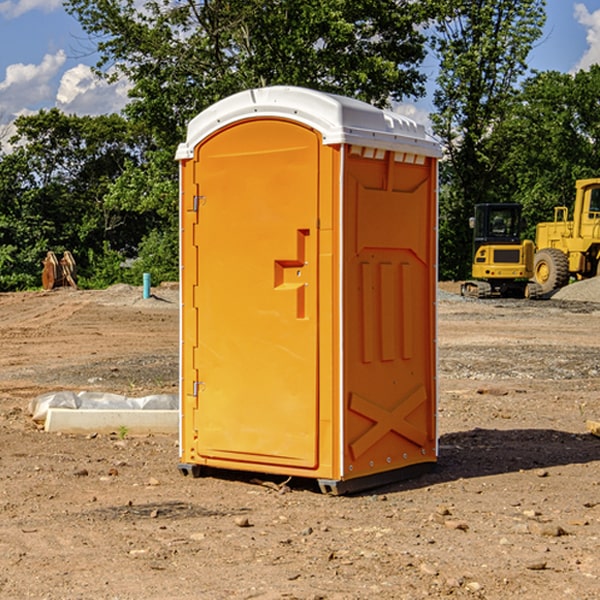 how often are the porta potties cleaned and serviced during a rental period in Horton